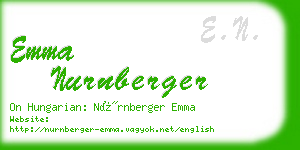 emma nurnberger business card